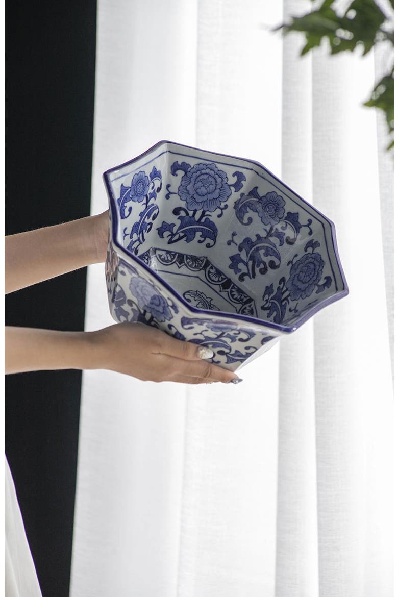 Decorative Porcelain Bowl, Alternate, color, BLUE