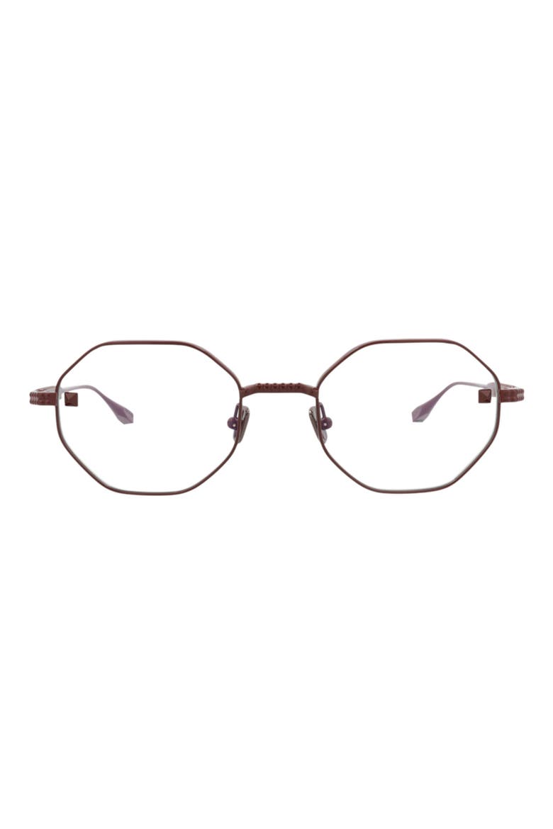 52mm Geometric Optical Glasses, Main, color, BORDEAUX TRANSPARENT