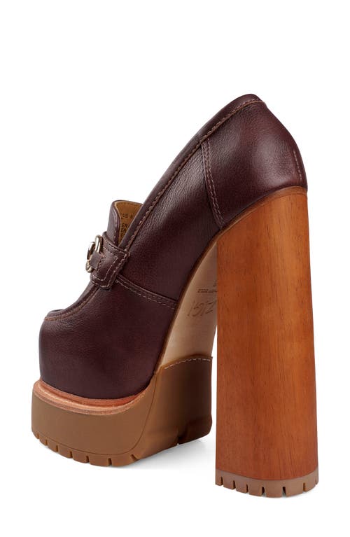 Zigi Thai Platform Bit Loafer Pump In Brown