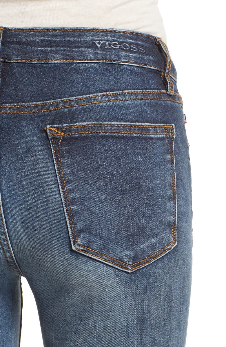 Vigoss Jagger Ripped Skinny Jeans, Alternate, color, 