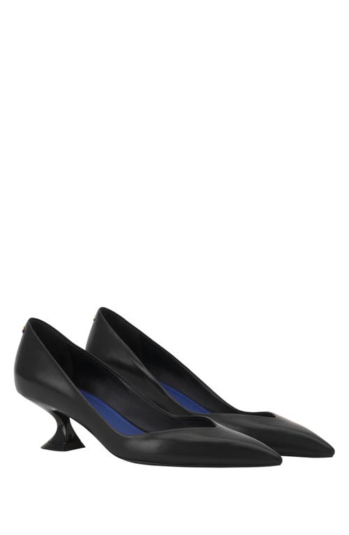 Lanvin Midnight Step Pump In Leather In Black