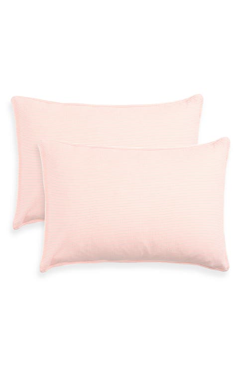 Set of 2 Stripe Cotton Seersucker Shams