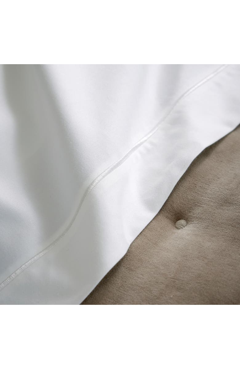 CHRISTY Premium Luxury Sateen Cotton Flat Sheets, Alternate, color, White