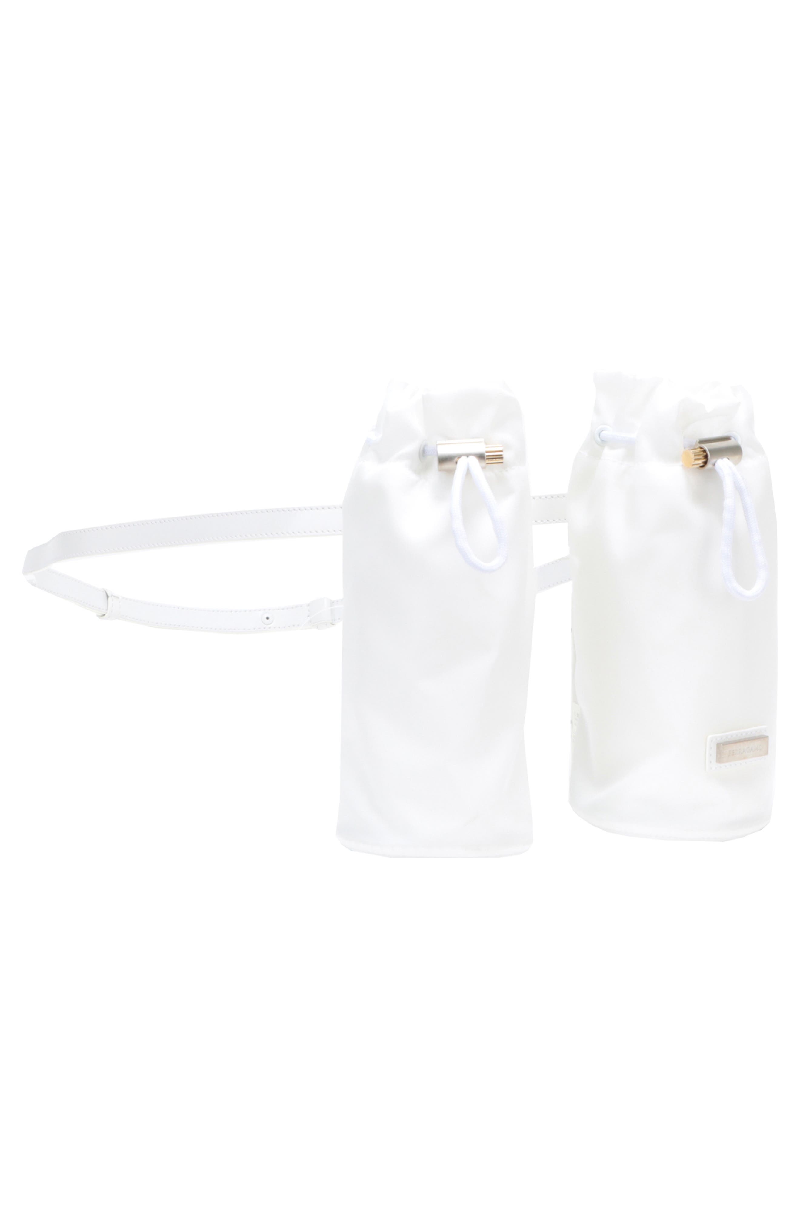 FERRAGAMO Double Pouch Belt Bag, Alternate, color, White