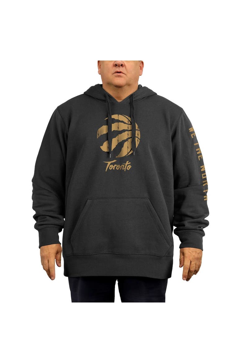 Men's New Era Black Toronto Raptors 2021/22 City Edition Big & Tall Pullover Hoodie, Alternate, color, Black