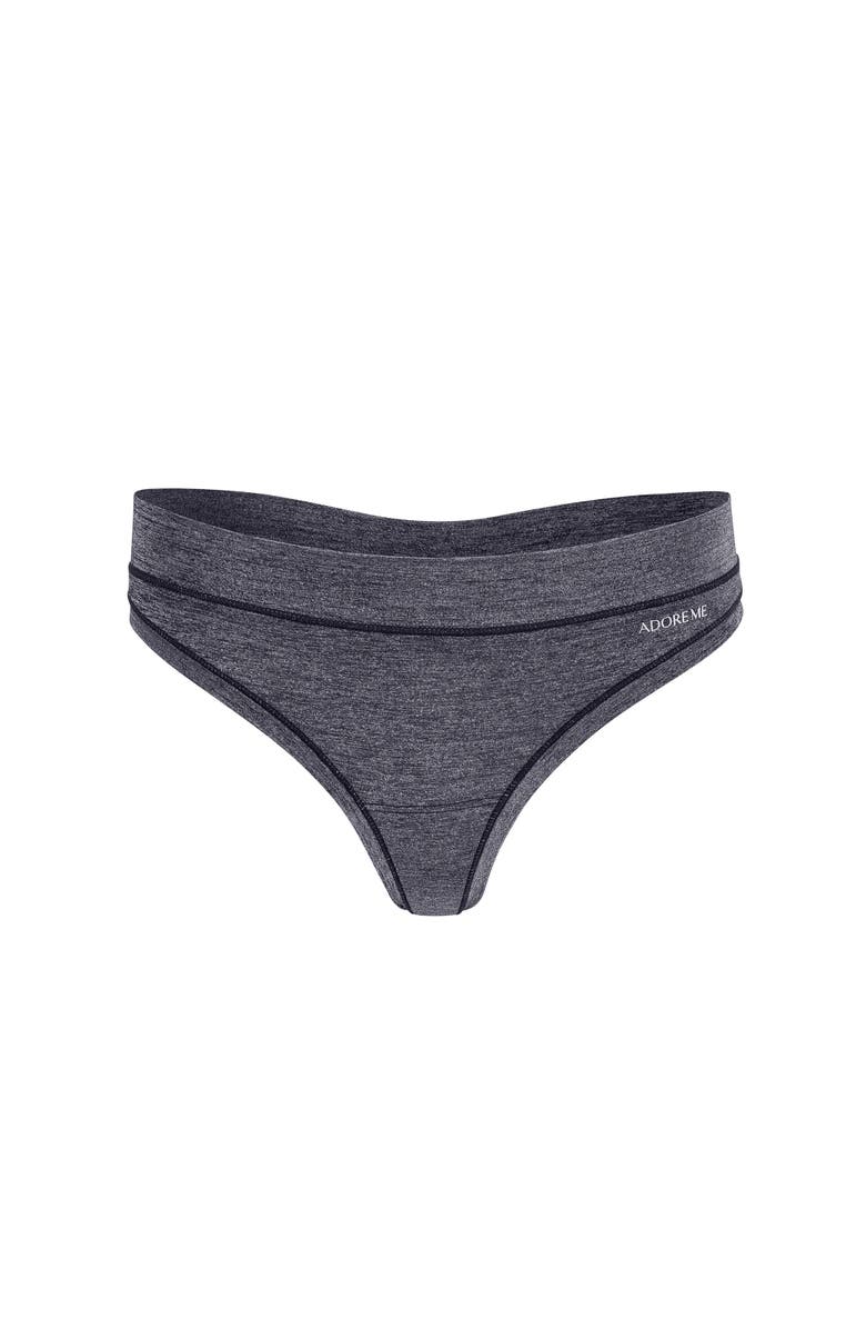 Adore Me Ashling Thong Panties, Alternate, color, Black