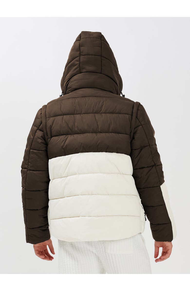 Point Zero MIDWEIGHT ZIP-OFF SLEEVES PUFFER, Alternate, color, Choco Milk