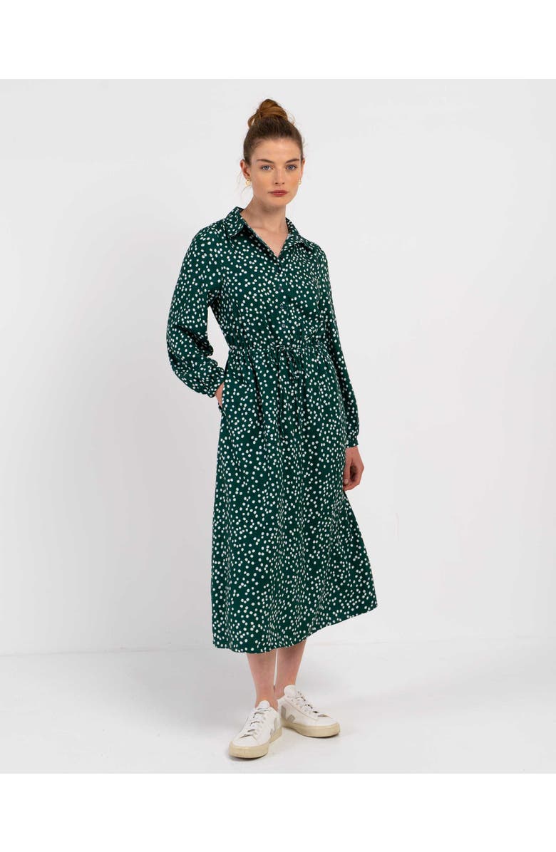 Kettlewell Delilah Shirt Dress, Main, color, Pine Polka Dot