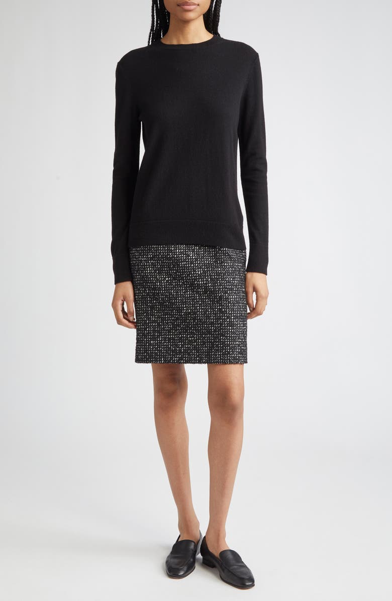 Lafayette 148 New York Long Sleeve Crewneck Sweater, Alternate, color, 