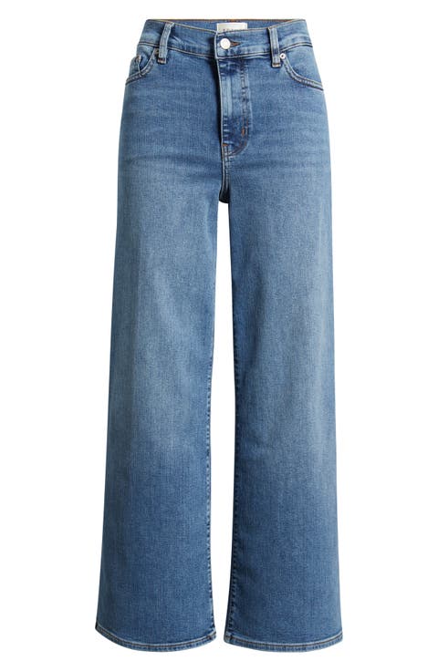 Le Pixie High Waist Slim Palazzo Jeans (Rowley) (Petite)