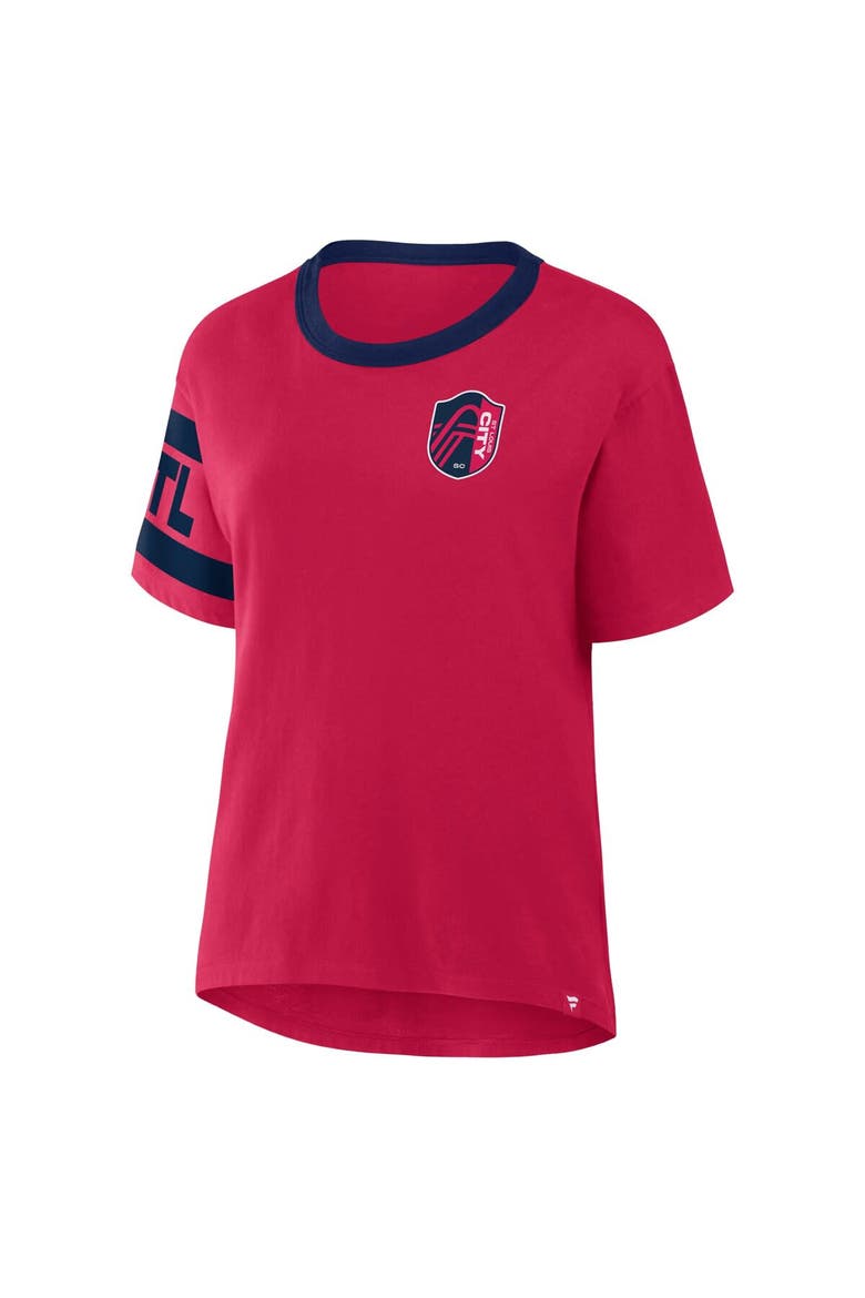 Women's Fanatics Red St. Louis City SC Defender Pairing Legacy T-Shirt, Alternate, color, Red
