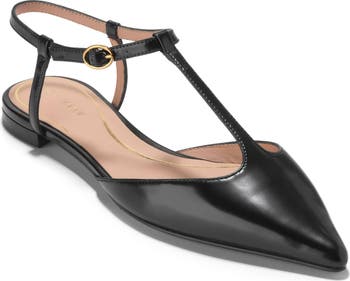 Cole Haan Marlah T-Strap Pointed Toe Ballet Flat (Women