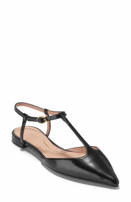 Cole Haan Marlah T-Strap Pointed Toe Ballet Flat