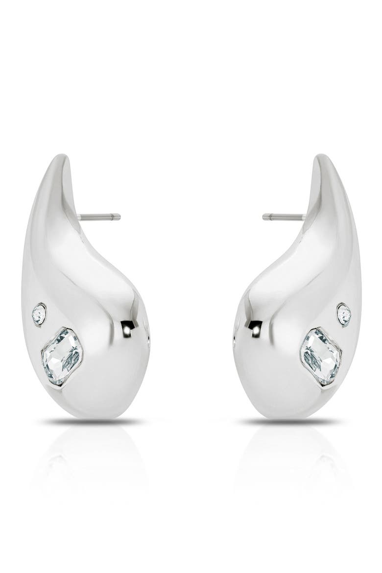 Teardrop Statement Earrings, Alternate, color, SILVER