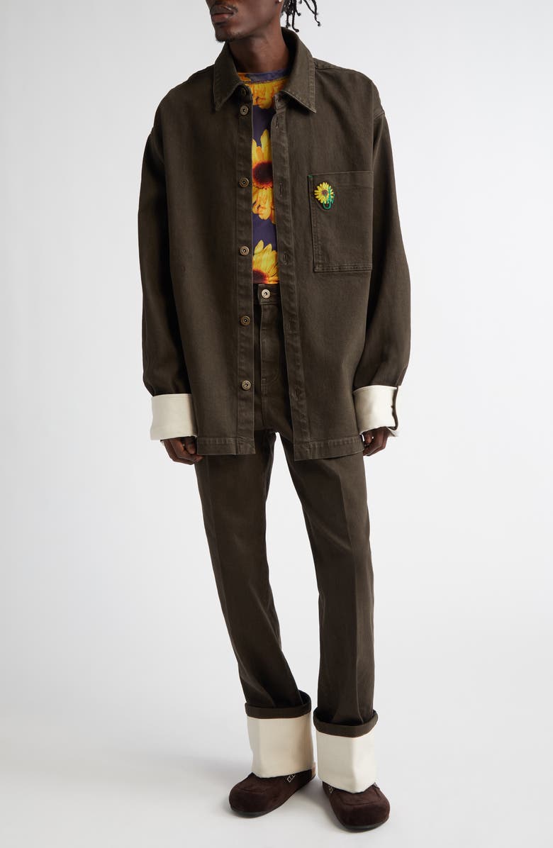 JW Anderson Sunflower Semisheer Mesh T-Shirt, Alternate, color,