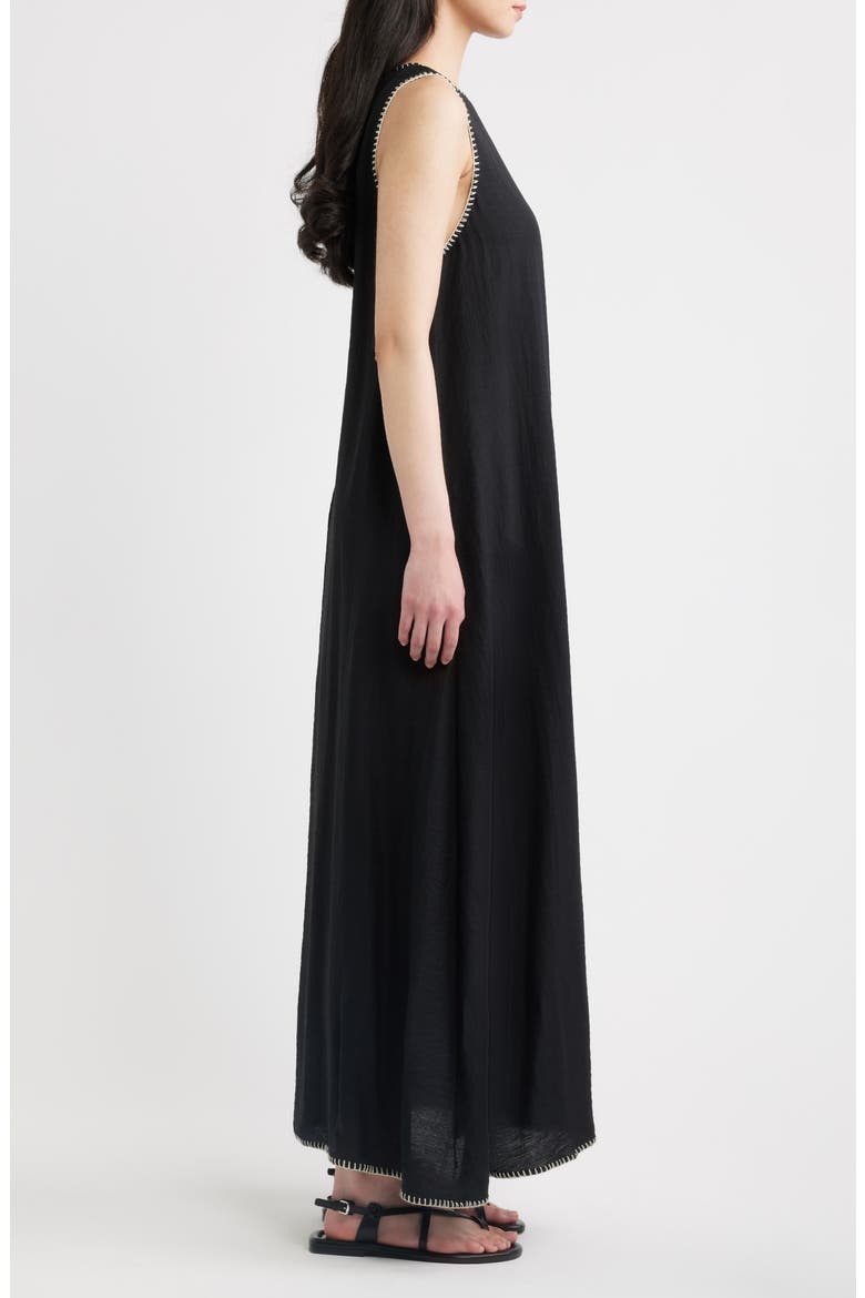 Clio Sleeveless Maxi Dress, Alternate, color, BLACK