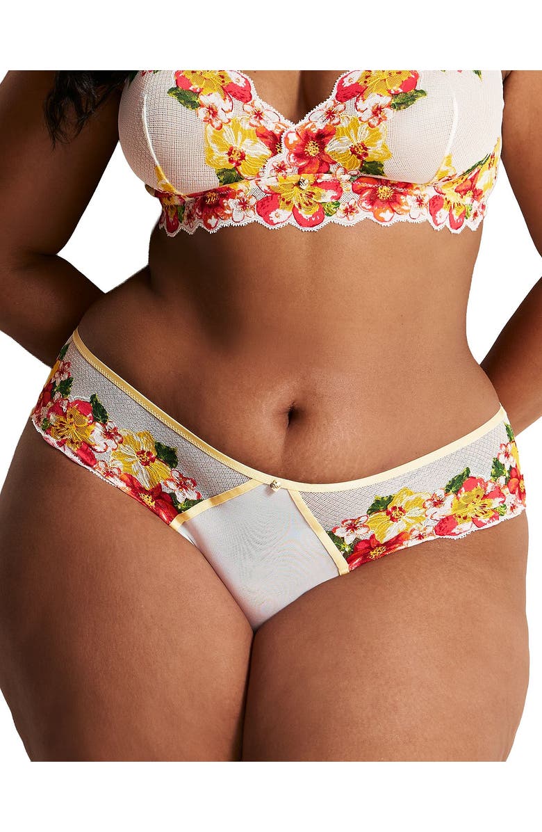 Adore Me Liesel Hipster Panties, Main, color, Floral White