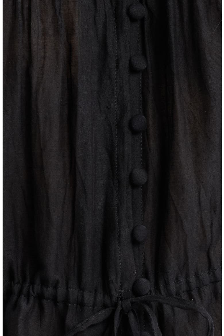Hadley Pintuck Lace Cotton Blend Top, Alternate, color, BLACK