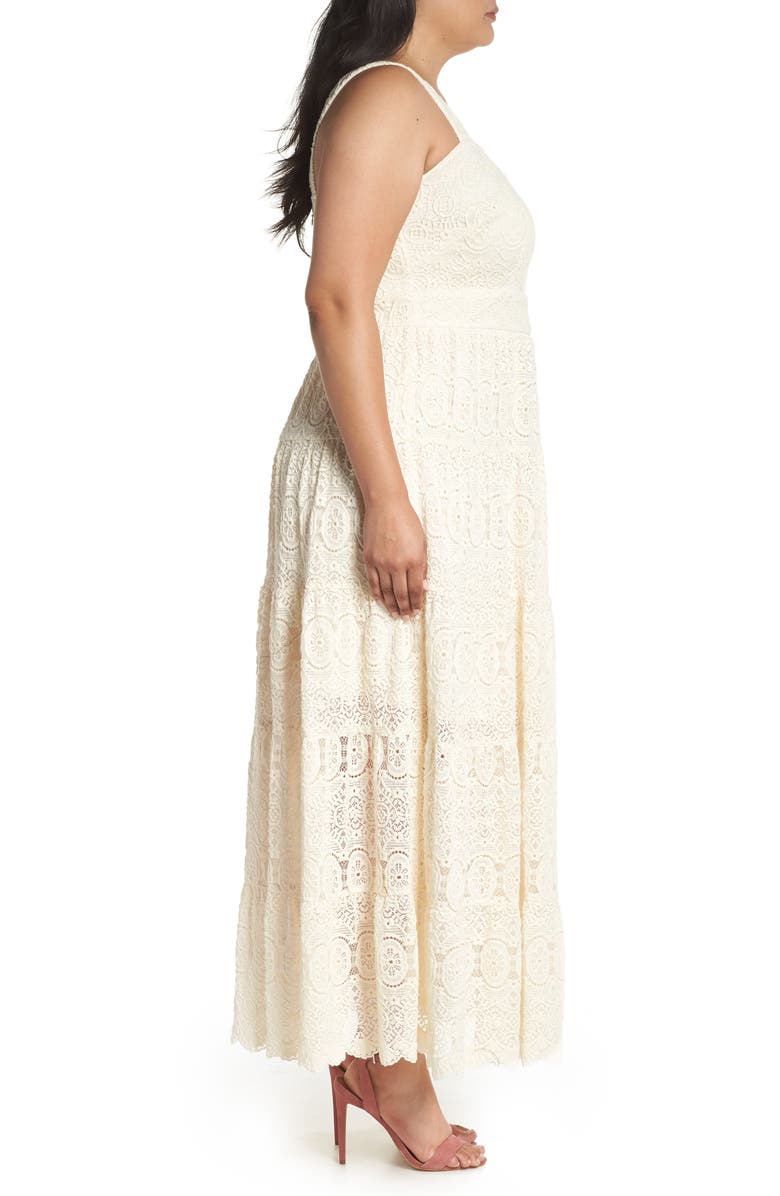 Eliza J Tiered Lace Maxi Dress, Alternate, color, 