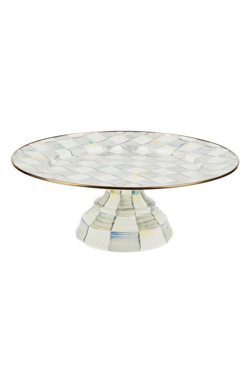 Mackenzie-childs Mackenzie Childs Sterling Check Pedestal Platter In Multi