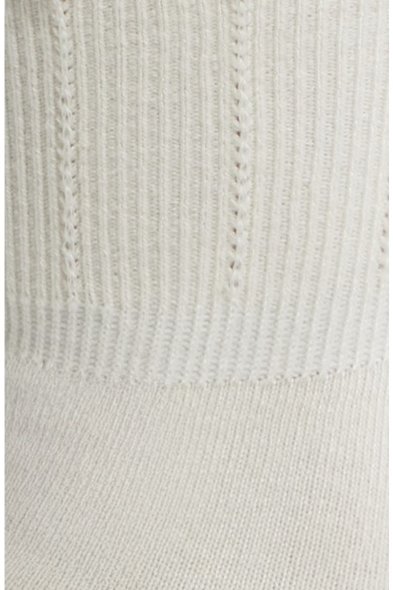 Tulip Border Quarter Socks, Alternate, color, IVORY
