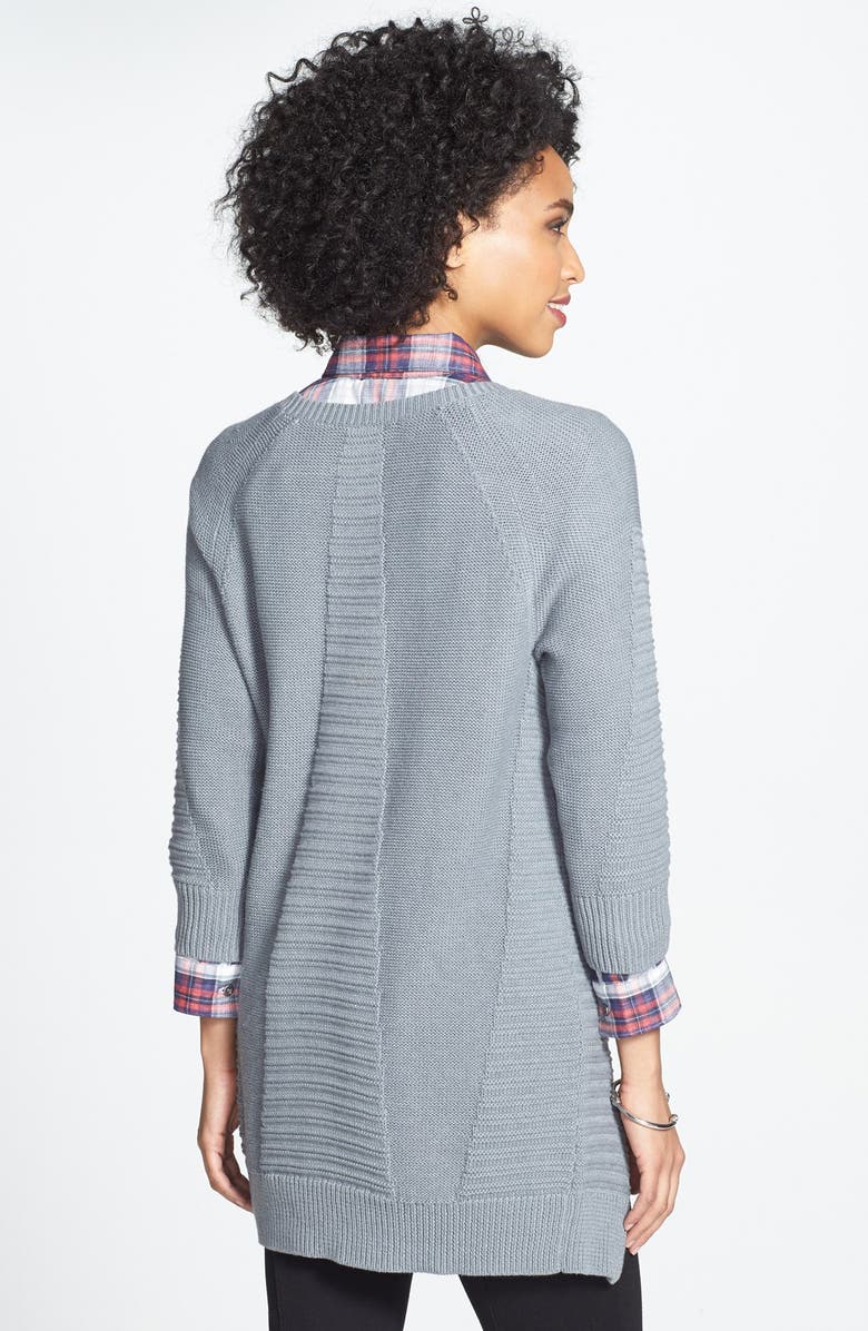 Caslon<sup>®</sup> Zip Hem Tunic Sweater, Alternate, color, 