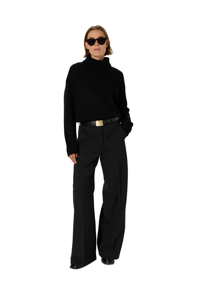 Clarisse Wide Leg Suit Pants, Alternate, color, Black