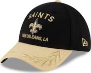 New Era Men's New Era Black/Gold New Orleans Saints 2025 NFL Draft 39THIRTY Flex Hat