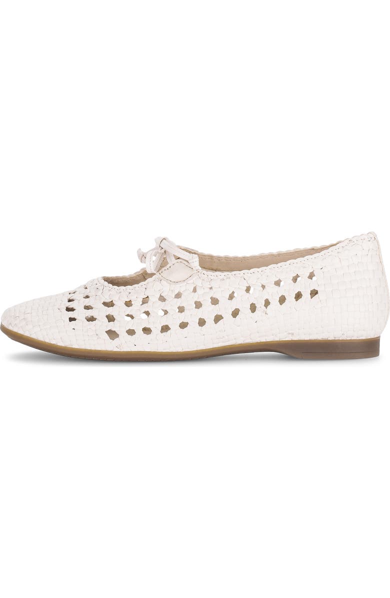 Gabor Woven Ballet Flat, Alternate, color, Creme