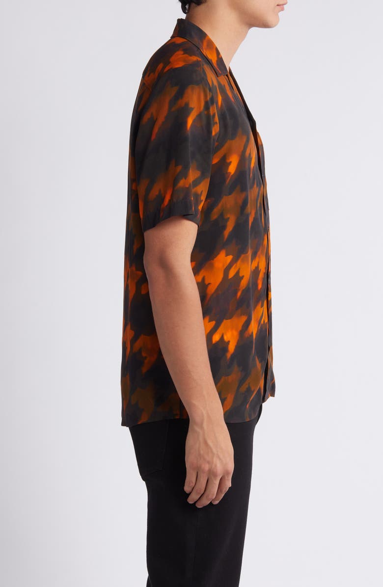 HUGO Ellino Camp Shirt, Alternate, color, Open Orange