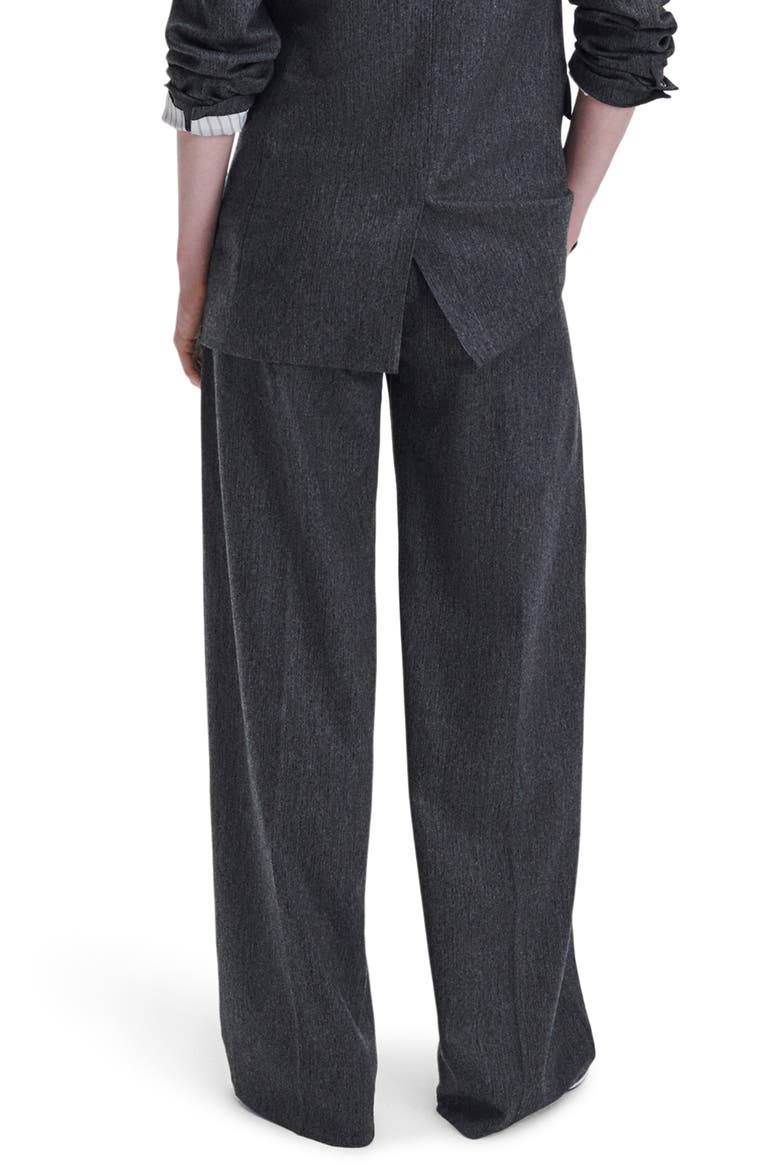 Lawrence Wide Leg Wool Blend Tailored Pants, Alternate, color, CHARCOAL MULTI