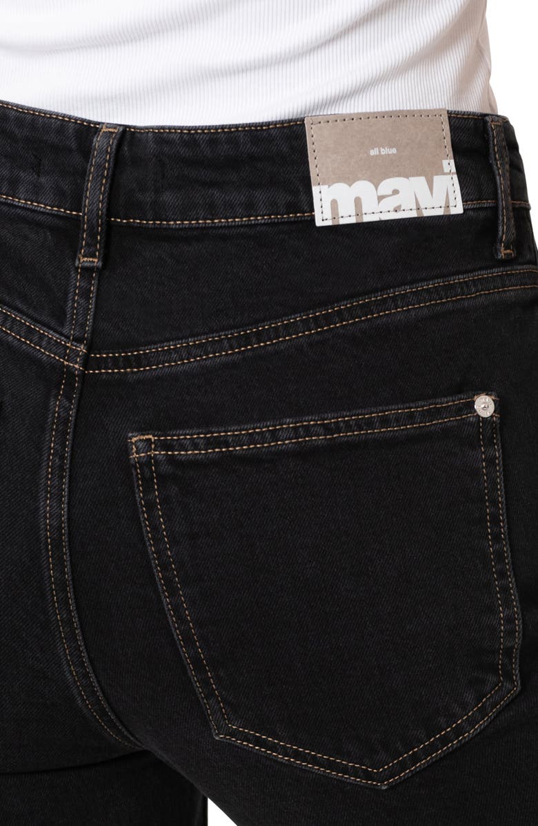 Mavi Jeans New York High Waist Straight Leg Jeans, Alternate, color, Deep Smoke Classic Blue