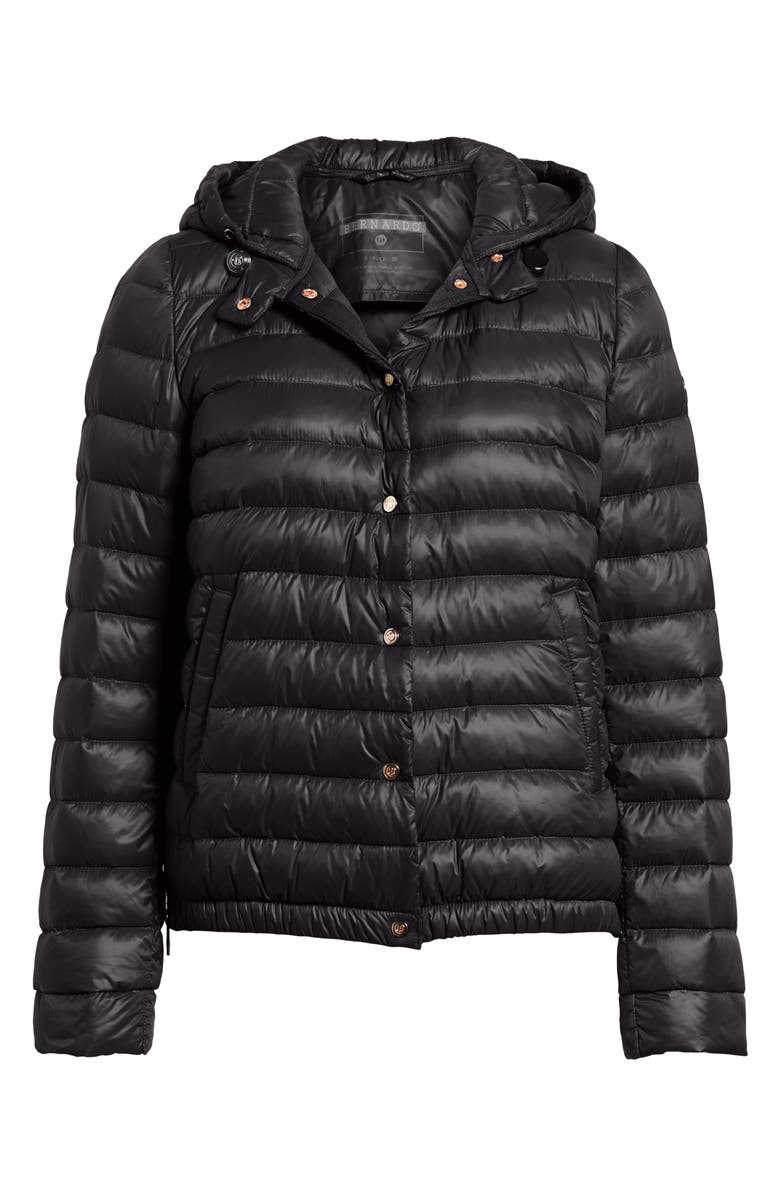 Bernardo Water Resistant Insulated Hooded Bomber Jacket, Alternate, color, 