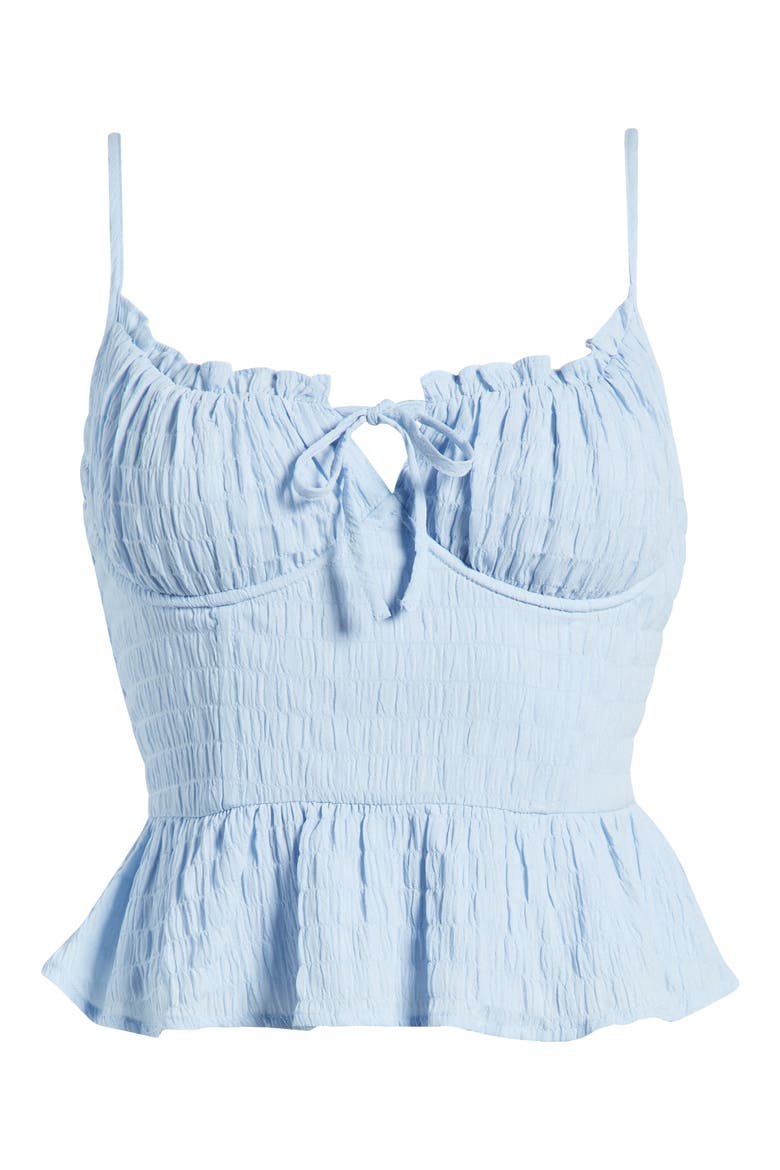 Peplum Bustier Camisole, Alternate, color, BLUE