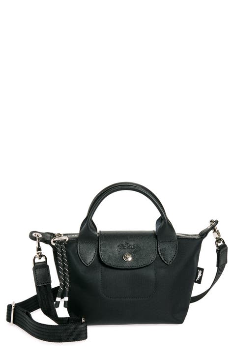 Longchamp black crossbody bag sale