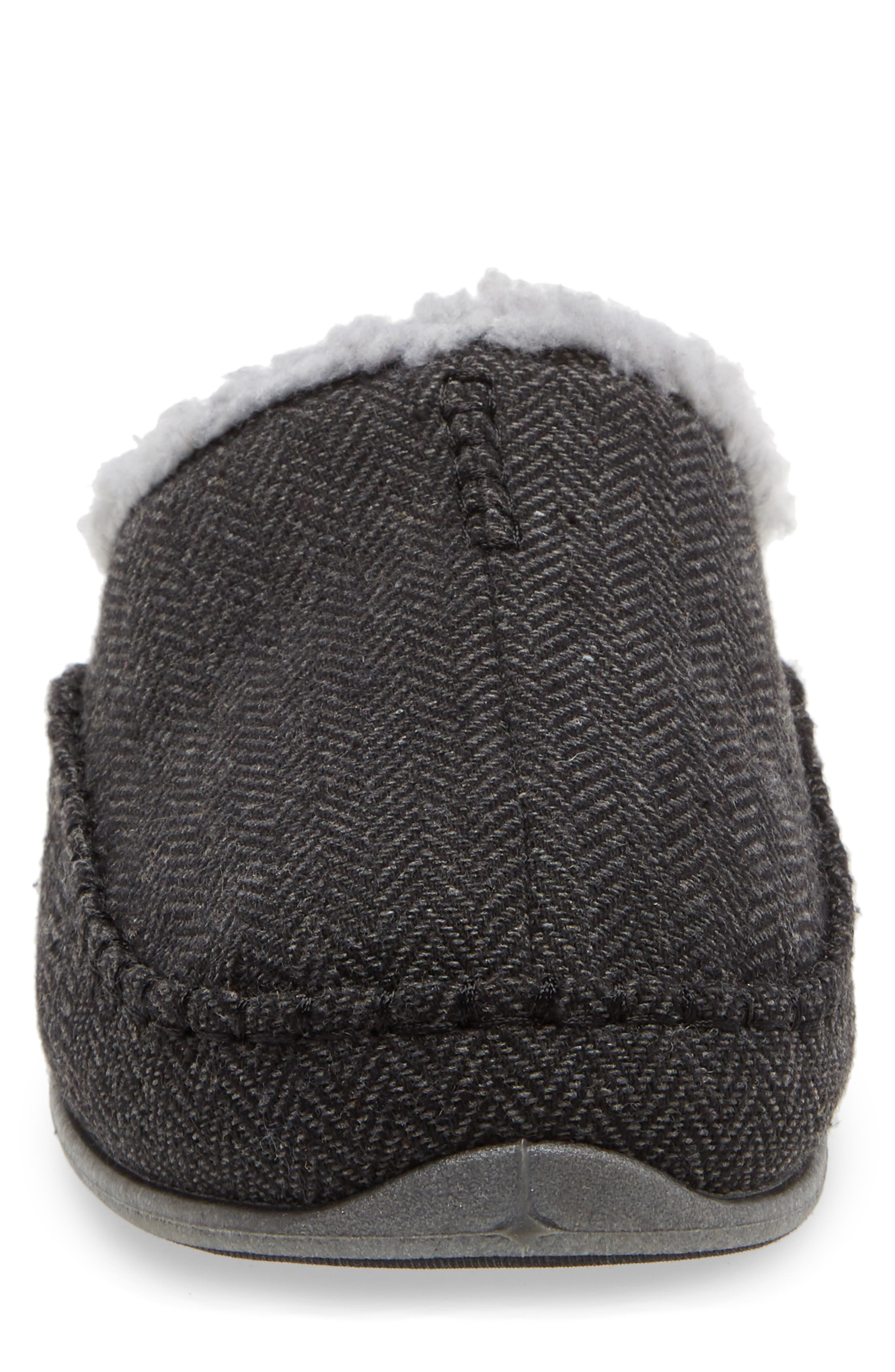 Nordic Plus Memory Foam Slipper (Nordstrom Exclusive), Alternate, color, BLACK TWEED