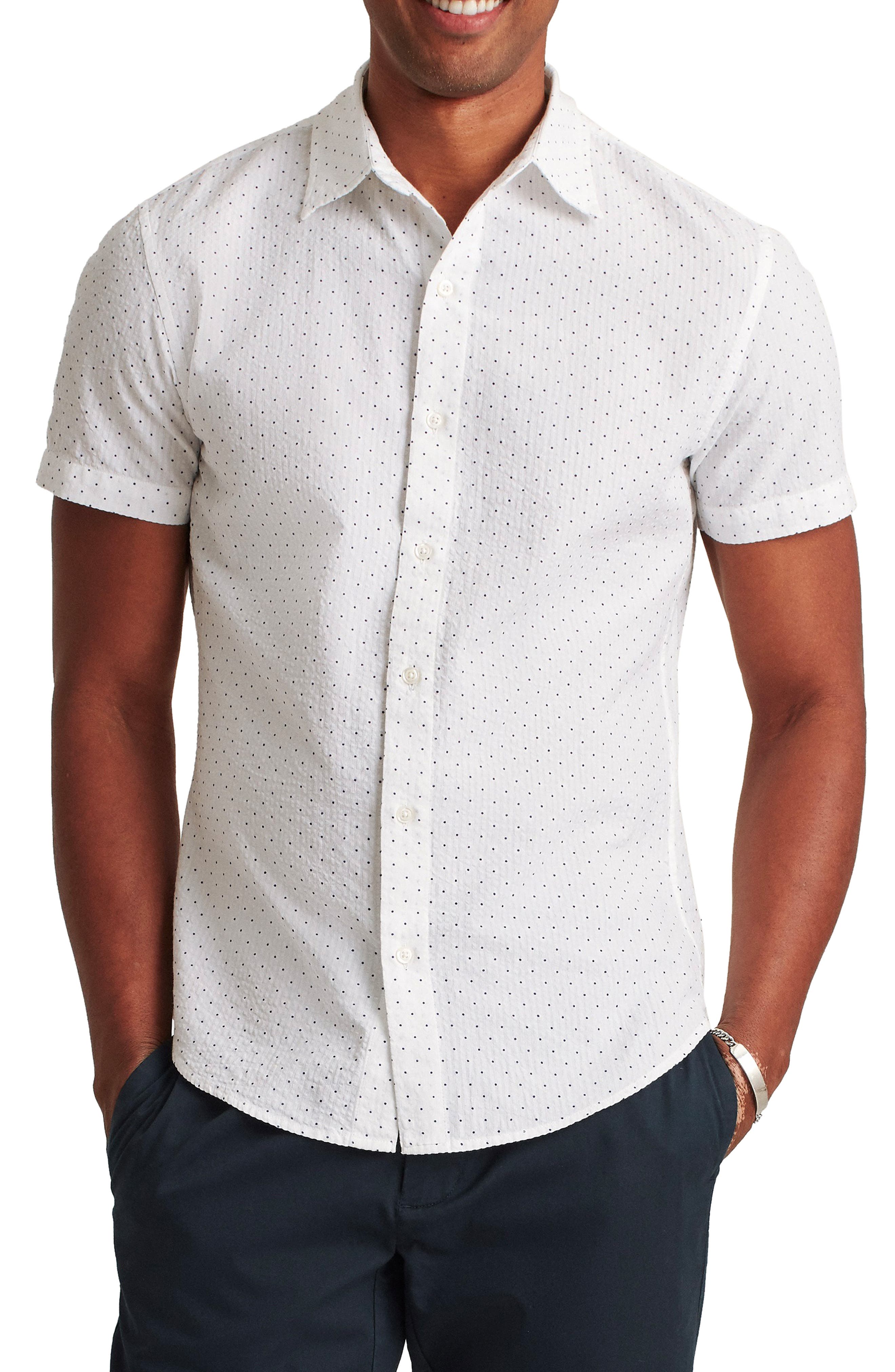 Bonobos Riviera Slim Fit Dot Short Sleeve Button-Up Shirt