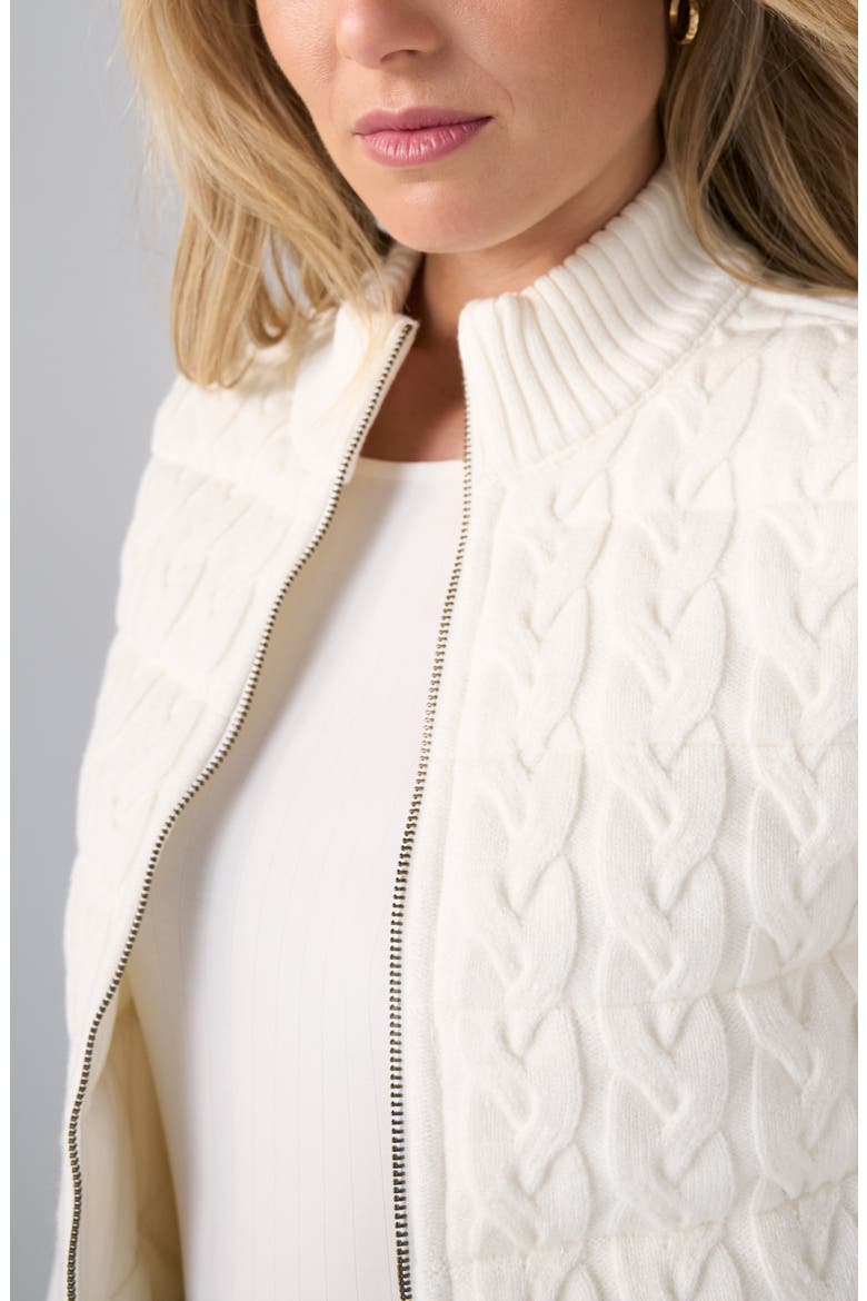 Reversible Quilted Vest, Alternate, color, CREAM
