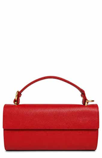 Evelina Leather Top Handle Clutch