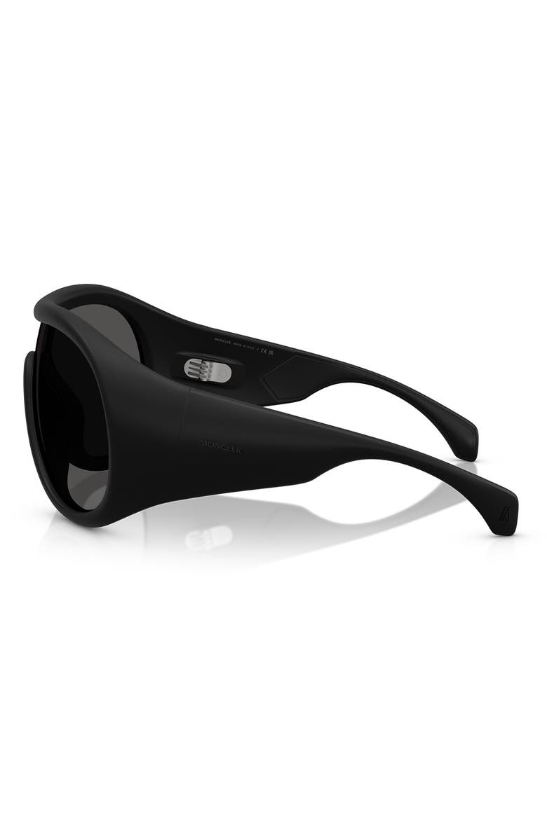 Moncler Cloche 135mm Polarized Pilot Shield Sunglasses, Alternate, color, 