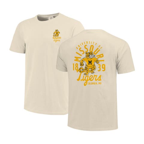 Men's Cream Missouri Tigers Comfort Colors Mascot Overlay T-Shirt