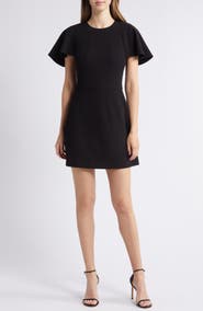 French Connection Whisper Flutter Sleeve Sheath Minidress