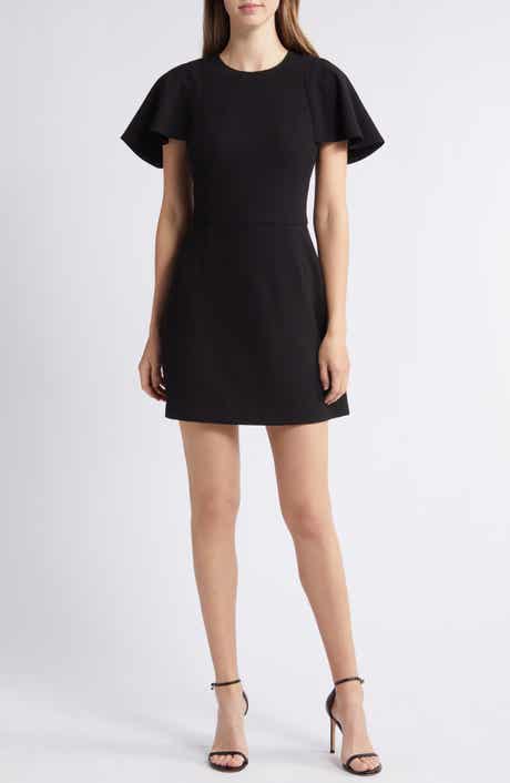 French Connection Whisper Flutter Sleeve Sheath Minidress