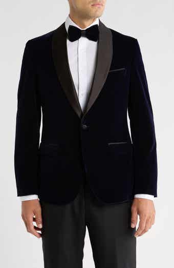 TOM BAINE Shawl Collar Velvet Dinner Jacket