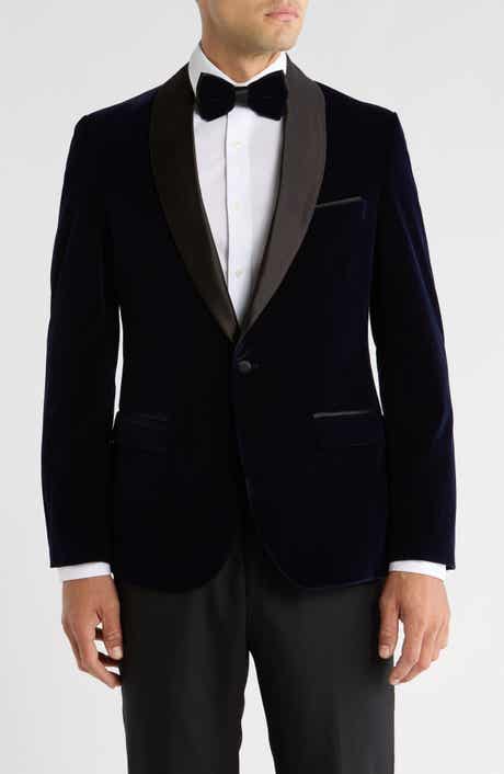 TOM BAINE Shawl Collar Velvet Dinner Jacket