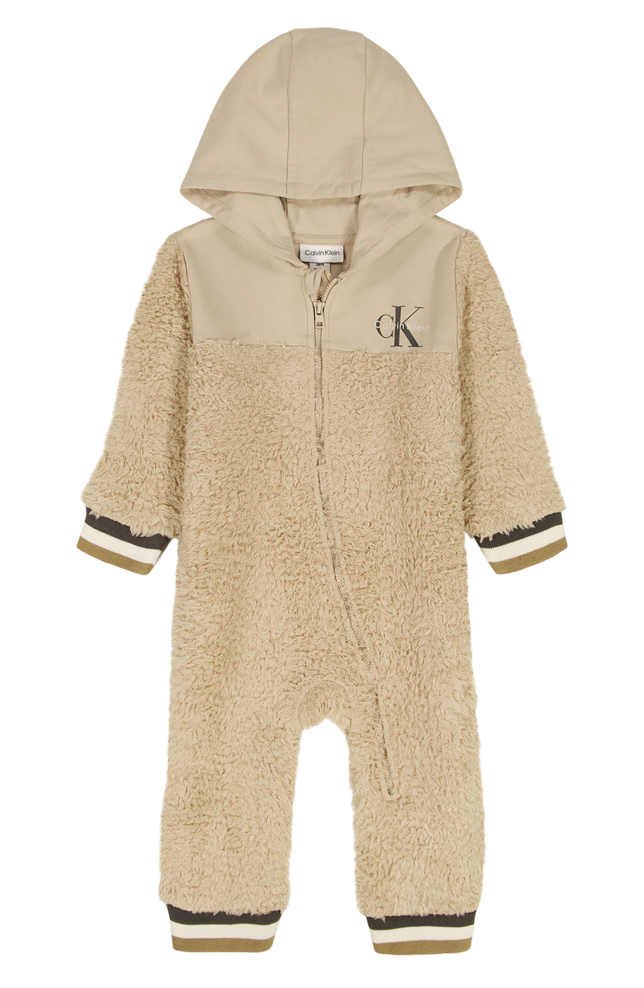 Calvin Klein Fleece Hooded Romper