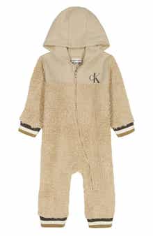 Calvin Klein Fleece Hooded Romper