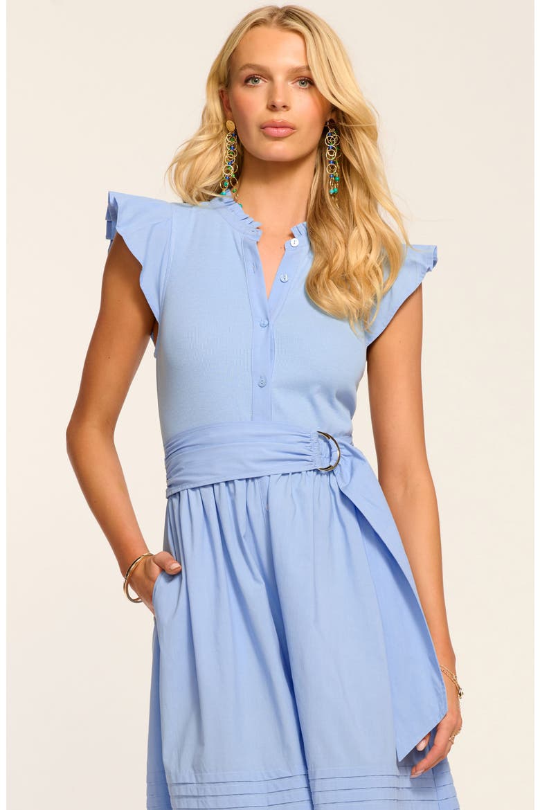 Odessa Belted Midi Dress, Alternate, color, BAZAAR BLUE