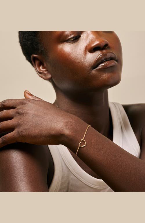 Enamel Copenhagen Organic Heart Bracelet In Gray