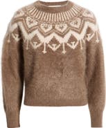Nordstrom Brushed Cashmere Fair Isle Sweater